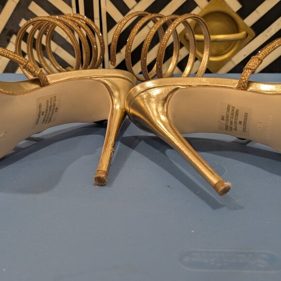 Steve Madden Bold Bronze Rhinestone Spike Heel - Picture 3 of 5